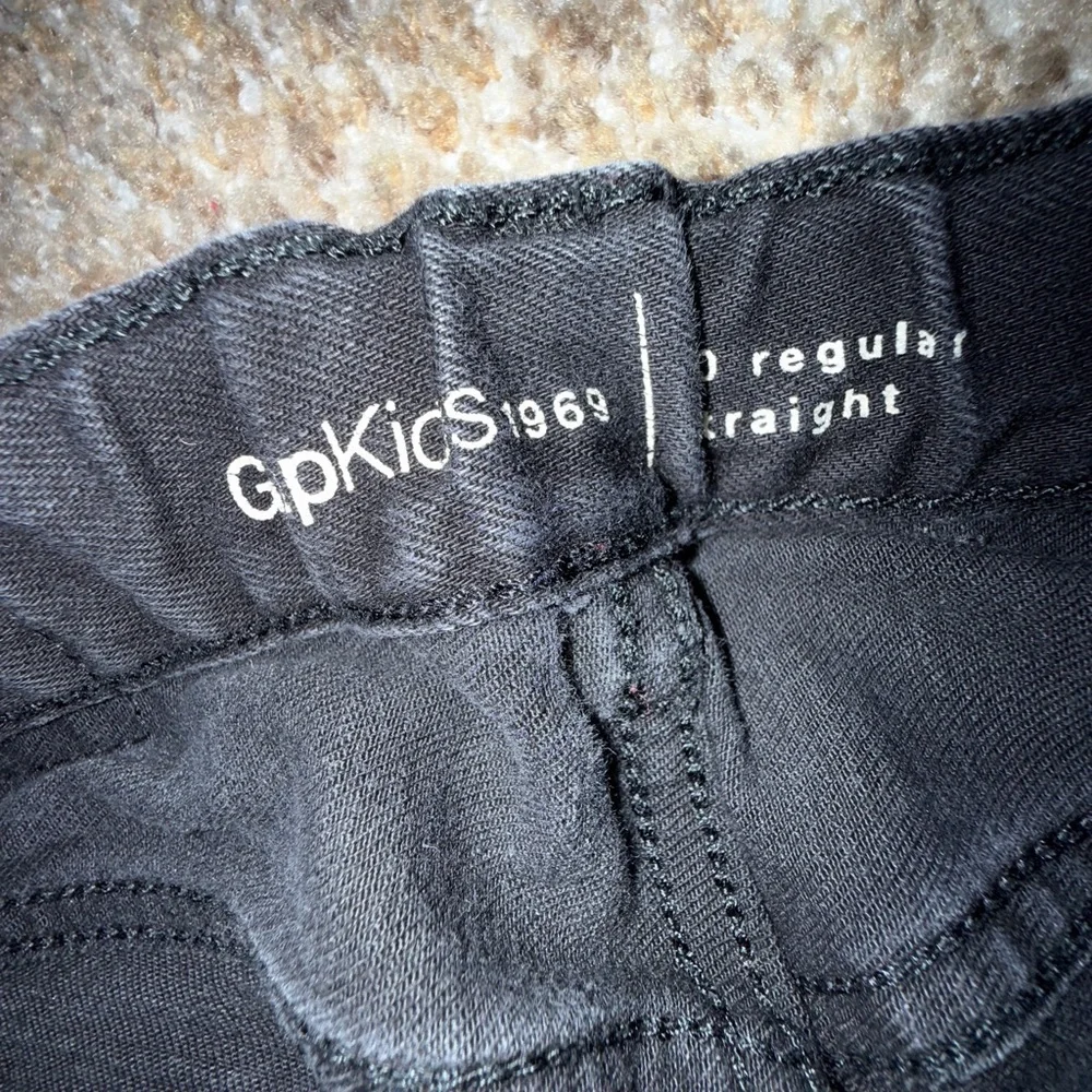 Gap youth black jeans size 10 adj waiste regular straight